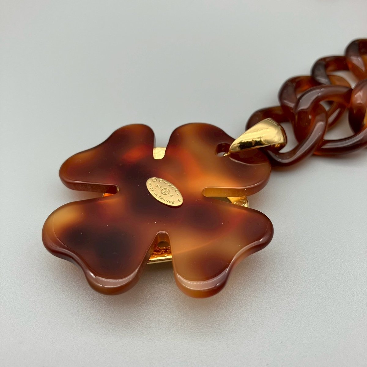 CHANEL (シャネル) ヴィンテージ べっ甲 クローバー ココマーク ハート