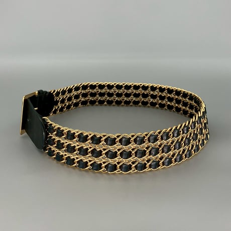 CHANEL (シャネル) ヴィンテージ ココマーク 三連チェーン ベルト