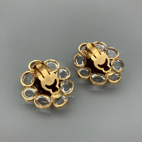 CHANEL (シャネル) ヴィンテージ カラーストーン グリポア イヤリング