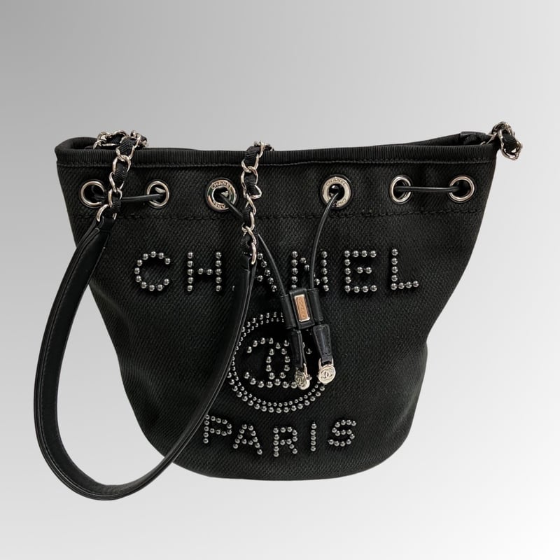 ヴィンテージ品★CHANEL Deauville ショルダーバッグ CHANEL/シャネル/ドーヴィル/スタッズ/ビーズ/ココマーク