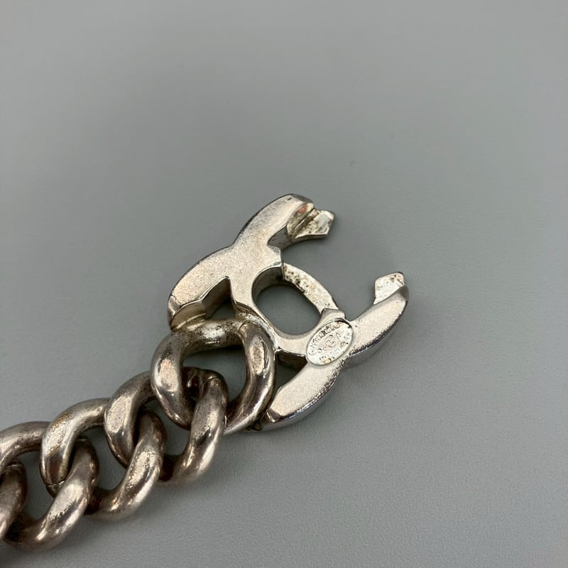 CHANEL　シャネル　ココマークブレスレット シルバー　ブラック CHANEL (シャネル) ヴィンテージ ターンロック ココマーク