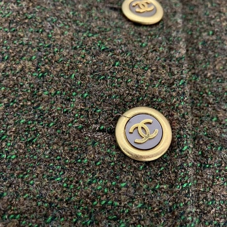 CHANEL (シャネル) ヴィンテージ ツイード ココボタン ベスト