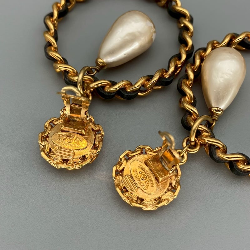 CHANEL (シャネル) ヴィンテージ ココマーク パール サークル スイング