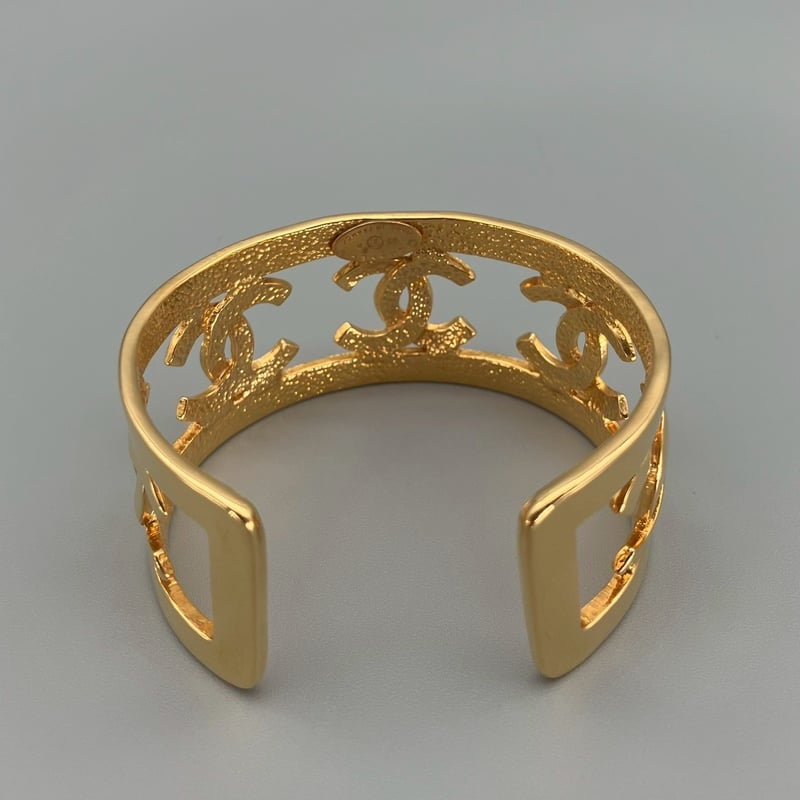 CHANEL (シャネル) ヴィンテージ デカココ 5連ココマーク ブレスレット