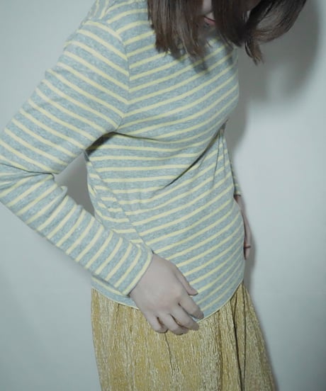 yellow border long tee
