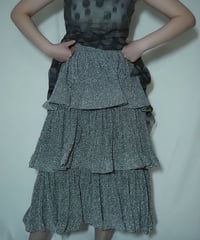 glitter ruffle long skirt
