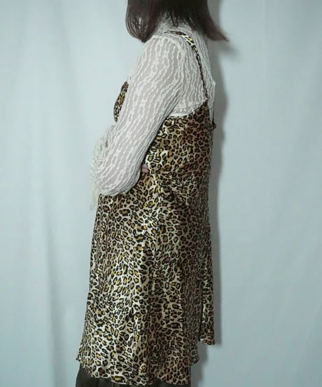 leopard lingerie camisole dress