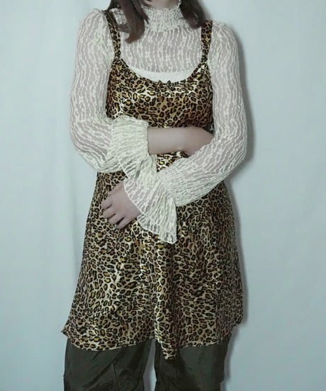 leopard lingerie camisole dress