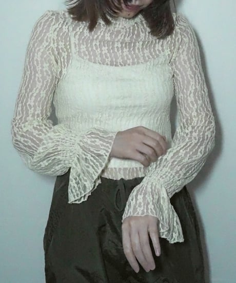 frill collar lace tops
