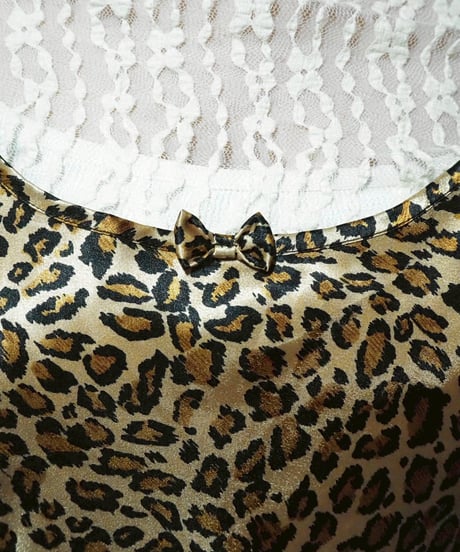 leopard lingerie camisole dress