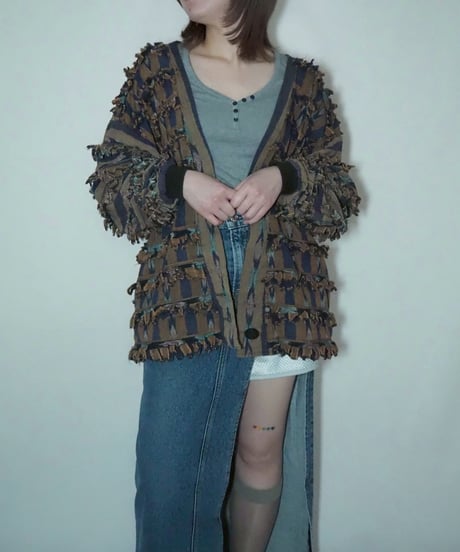 Paula sweet native pattern fringe jacket