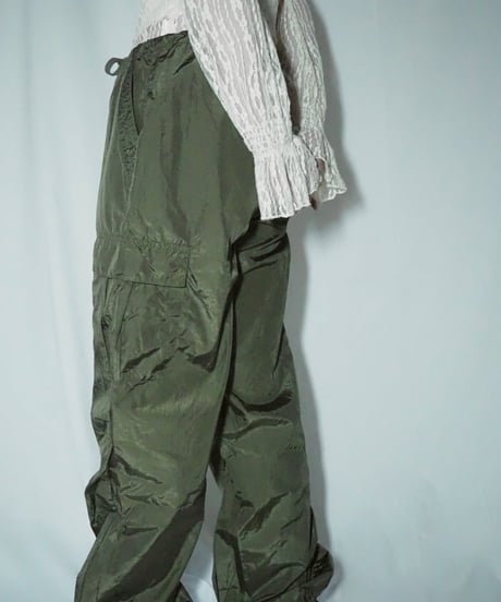 khaki nylon cargo pants