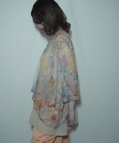 gradation lace design tops