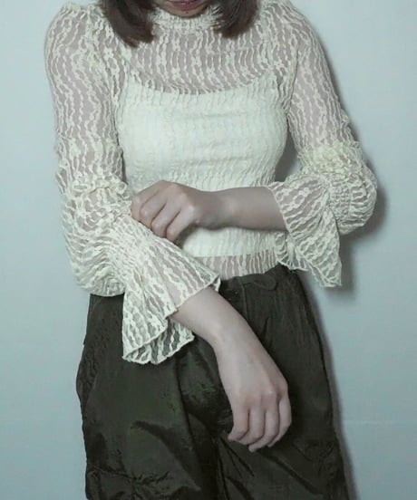 frill collar lace tops