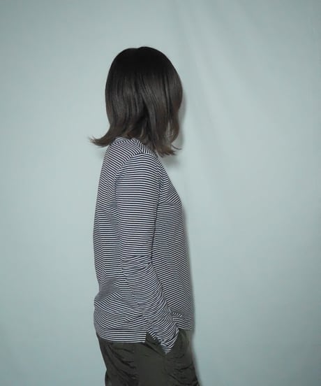 purple border long sleeve tee