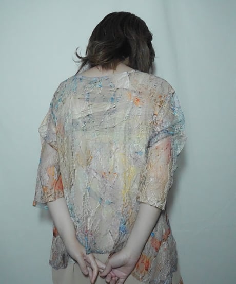gradation lace design tops