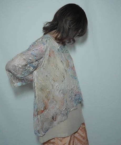 gradation lace design tops