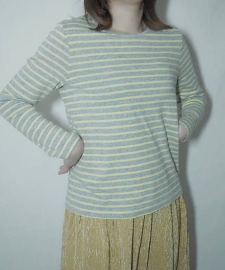 yellow border long tee