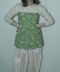 light green geometry mini skirt