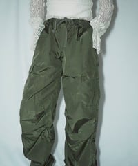 khaki nylon cargo pants