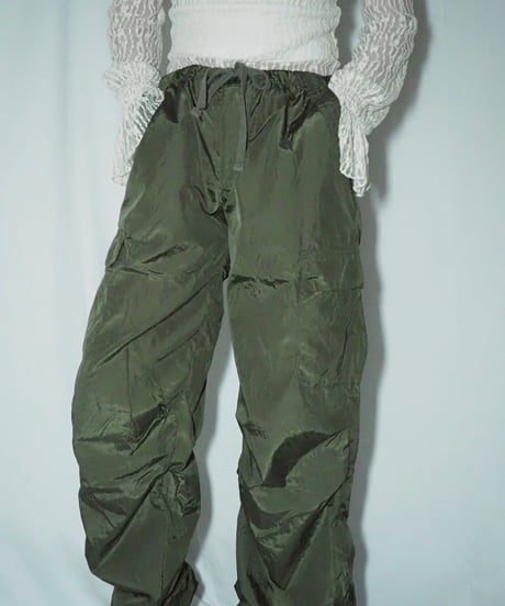khaki nylon cargo pants