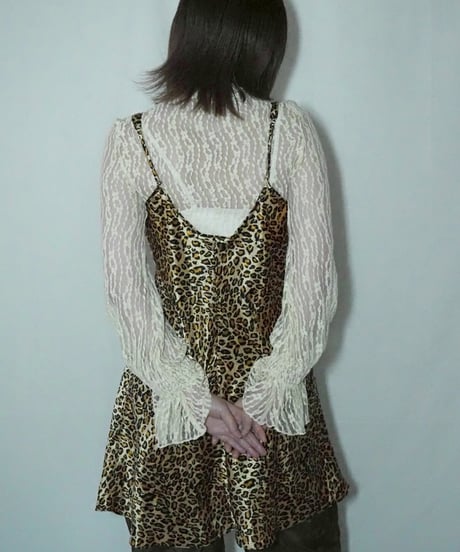 leopard lingerie camisole dress