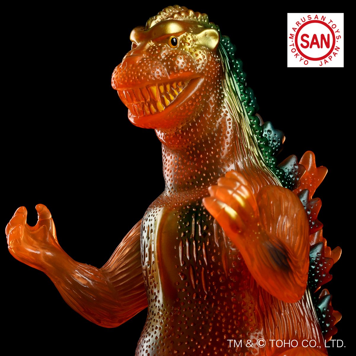 マルサン '54ゴジラ350 (Ehime Orange 黒目Ver.) ソフビアイランド限定