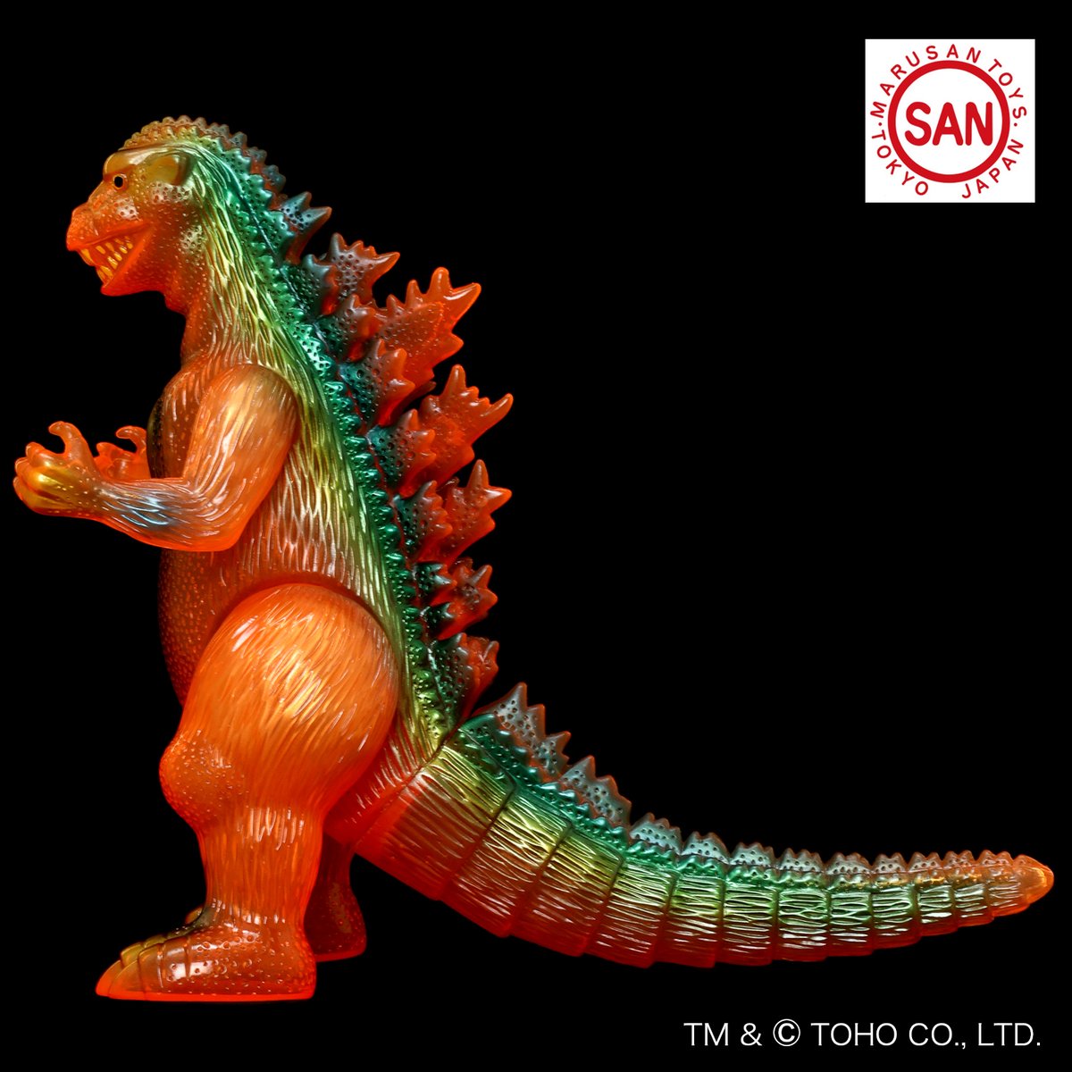 マルサン '54ゴジラ350 (Ehime Orange 黒目Ver.) ソフビアイランド限定