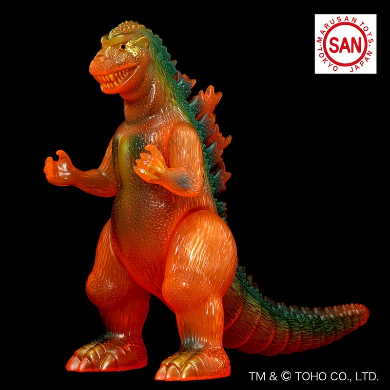 マルサン '54ゴジラ350 (Ehime Orange 黒目Ver.) ソフビアイランド限定