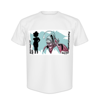 【NFT漫画プロジェクト in アフリカ】Angler（by Bill Masuku）プリントTシャツ #3