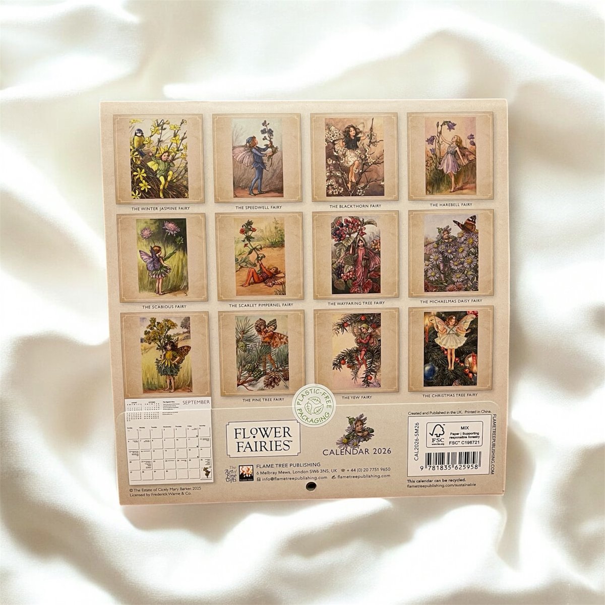 2026年カレンダー（小）「FLOWER FAIRIES」by Cicely Mary Bar