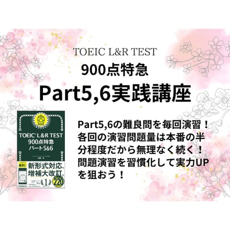 TOEIC【900点特急完全パック】Part5,6実践講座