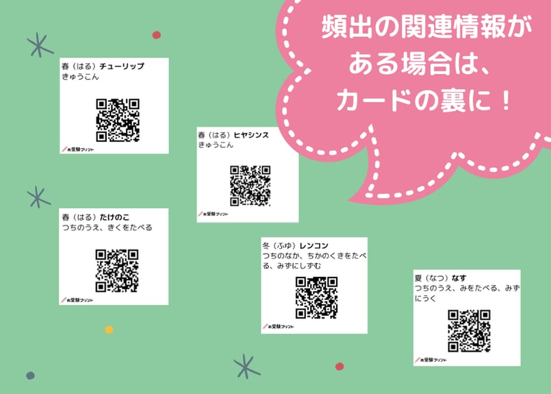 完全網羅】小学校受験 季節対策 191語 お受験プリントWEB連動型 季節