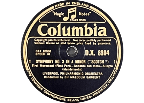 クレデンザ1926×78rpmの邂逅CD-Rシリーズ Vol.16 サー・マルコム・サージェント ハイドン『驚愕』＆ メンデルスゾーン『スコットランド』