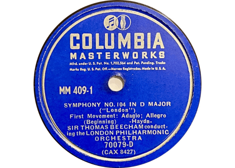 クレデンザ1926×78rpmの邂逅CD-Rシリーズ Vol.17 サー・トーマス・ビーチャム ハイドン・交響曲集