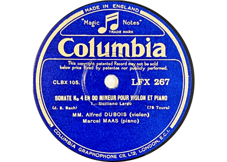 クレデンザ1926×78rpmの邂逅 CD-Rシリーズ Vol.13 アルフレッド・デュボア バッハ ＆ モーツァルト 集