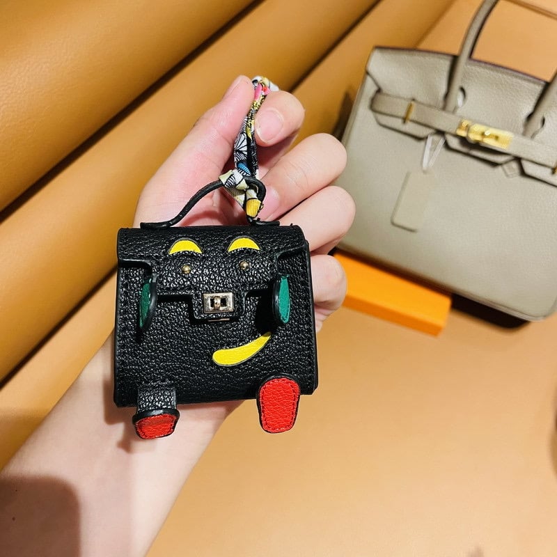 chieko + mini bag charm + Black
