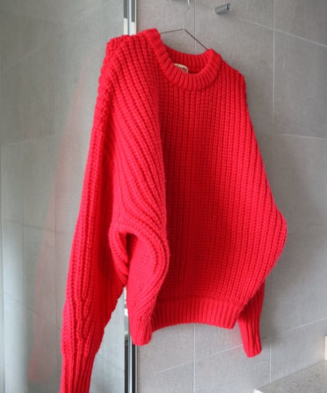 Spice wool volume Knit【Tomato】※箔なし