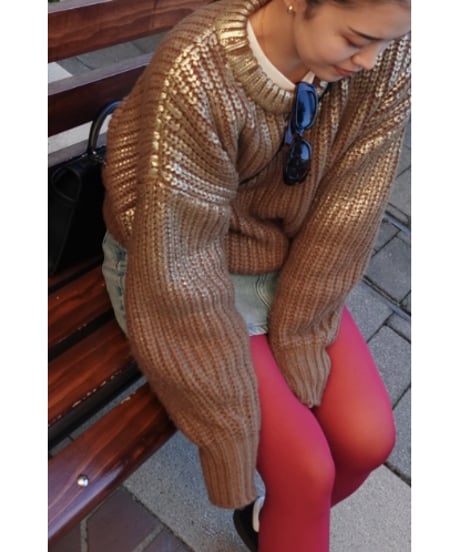 Spice wool volume Knit【Cacao】