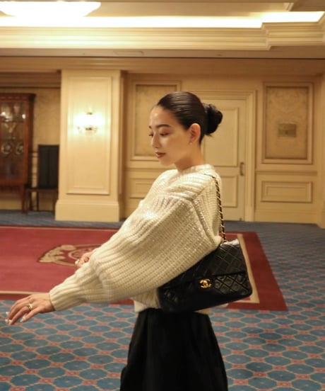 Spice wool volume Knit【Sea salt】