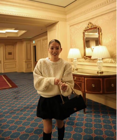 Spice wool volume Knit【Sea salt】