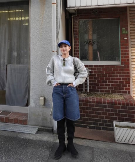 Spice wool volume Knit【Ramune】