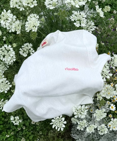 Cotton flower mesh T 【strawberry milk】
