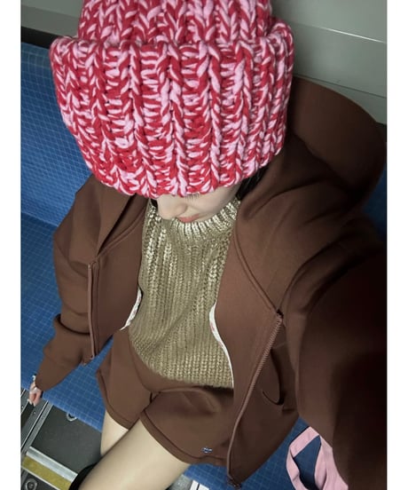 Spice wool volume Knit【Cacao】