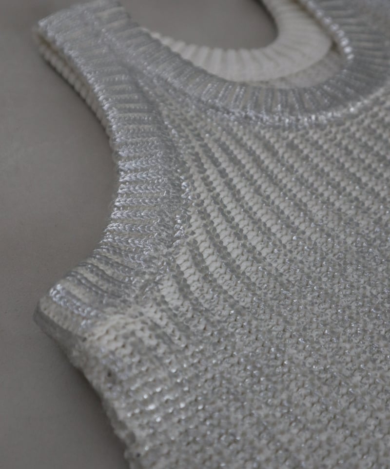 Spice 2way Knit Vest【Sea salt】 | rizotto