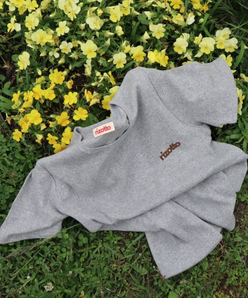 Cotton flower mesh T 【sesame】 | rizotto