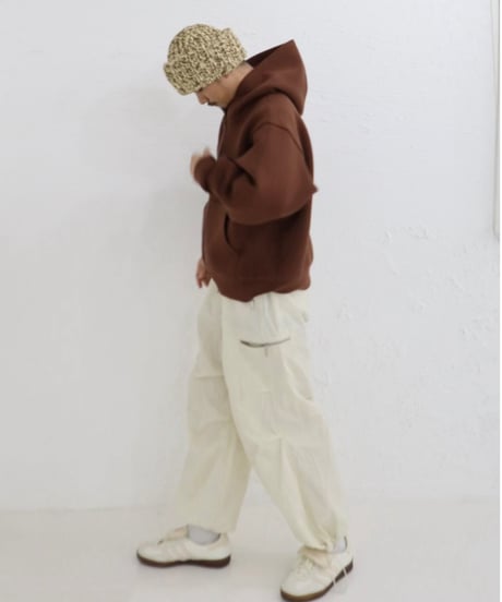 Marshmallow zip hoodie【brown】