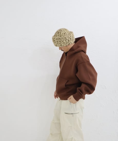 Handmade volume beanie【Caffe latte】