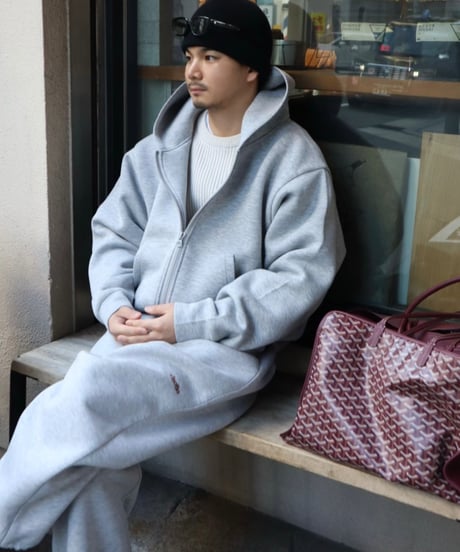 Marshmallow zip hoodie【gray】