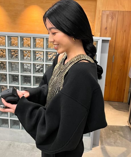 Spice  2way Knit Vest 【Black pepper】